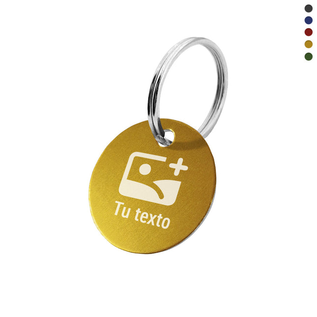 Llavero de aluminio con logotipo y texto personalizado - Por unidad