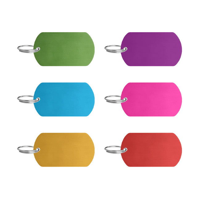 Blank aluminum key tag 50x28mm - 1 pc