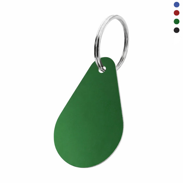 LLavero de aluminio 29x45 mm forma gota - Por unidad