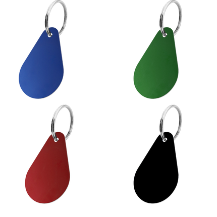 LLavero de aluminio 29x45 mm forma gota - Por unidad