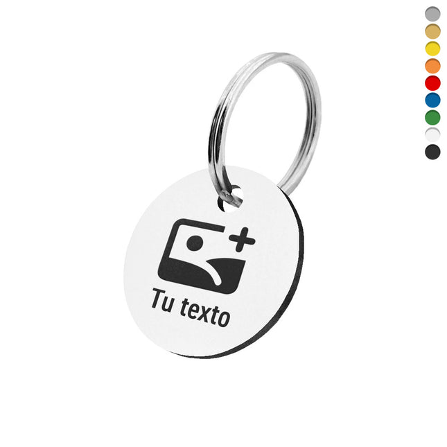 Llavero de acrilico con texto y logotipo - Por unidad