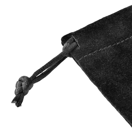 Bolsita de terciopelo negro con cordón - Por unidad