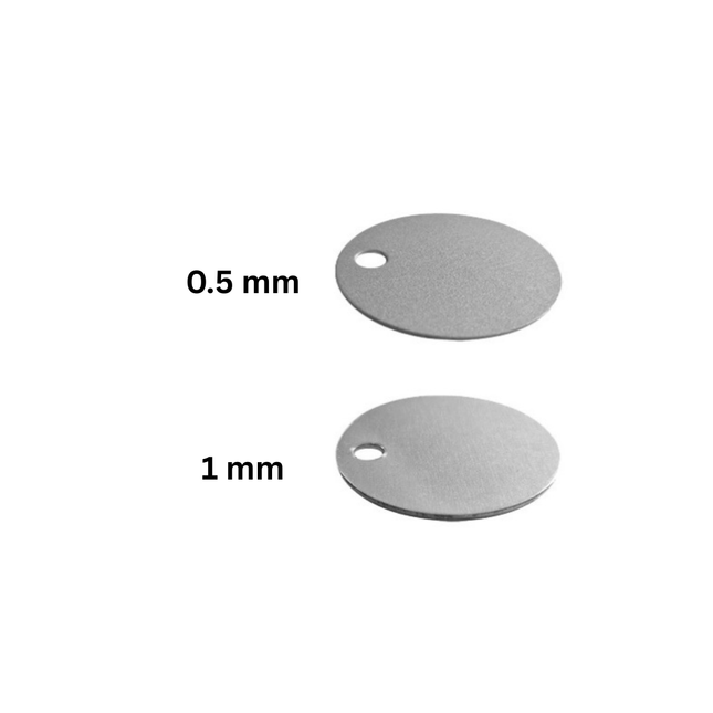 Valve tags with impressed numbers - 1 pc
