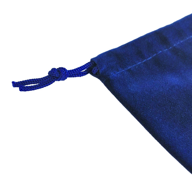 Bolsita de terciopelo azul con cordón  - Por unidad