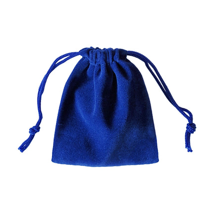 Bolsita de terciopelo azul con cordón  - Por unidad