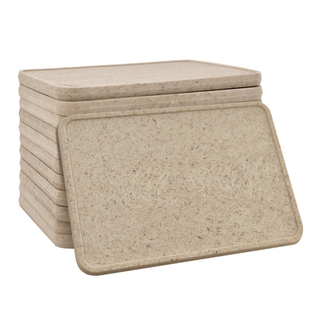 Fichas en fibra de madera rectangular 50x35 mm - 100 unidades