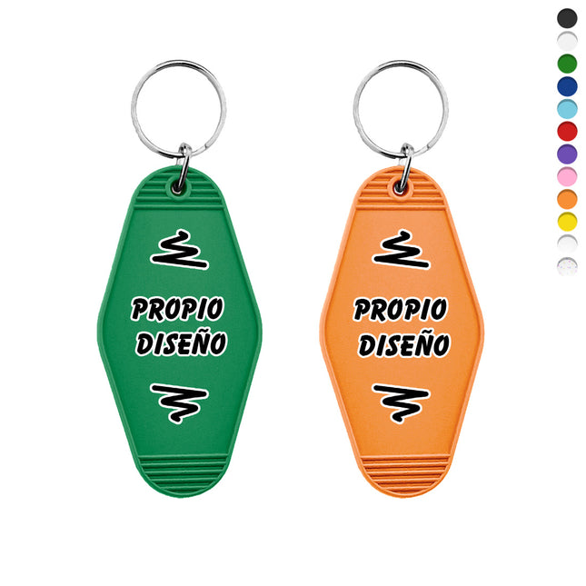 Llavero para hotel de plastico Hunter personalizable 88 x 45 mm - Por unidad