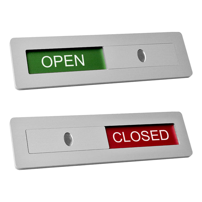 Open - Closed sliding sign 125x35mmm  - 1 pc
