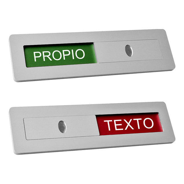 Custom text sliding sign 125x35mm- 1 pc