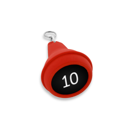 Llavero para hotel de plastico Mayfair Rojo 41x70 mm - Por unidad