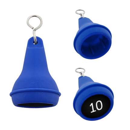 Llavero para hotel de plastico Mayfair Azul 41x70 mm - Por unidad