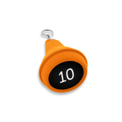 Llavero para hotel de plastico Mayfair Naranja 41x70 mm - Por unidad