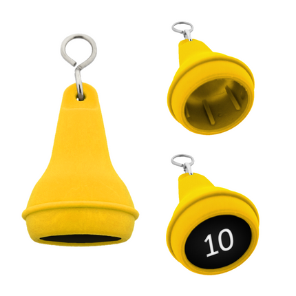 Llavero para hotel de plastico Mayfair Amarillo 41x70 mm - Por unidad