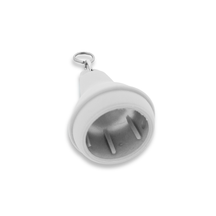 Llavero para hotel de plastico Mayfair Blanco 41x70 mm - Por unidad
