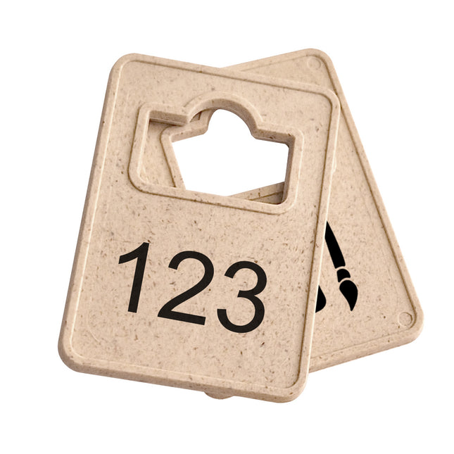 Fichas para guardarropa fibra de madera personalizada 50x36 mm - Por unidad