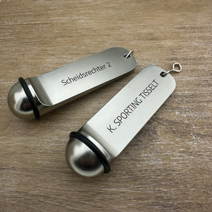 Llavero para hotel Classico aluminio plateado personalizable - por unindad