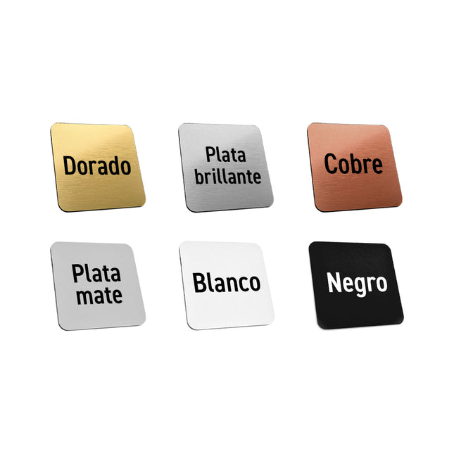 Laser film square numbered tag with tape - 1 pc