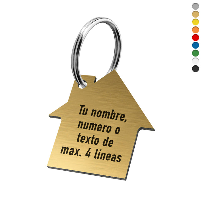 Llavero de acrilico casa con texto - Por unidad