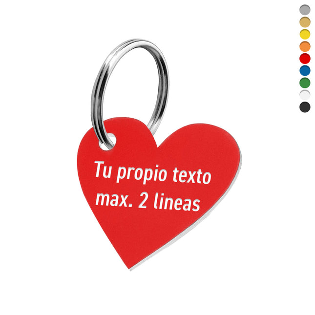 Llavero de acrilico corazón con iniciales - Por unidad