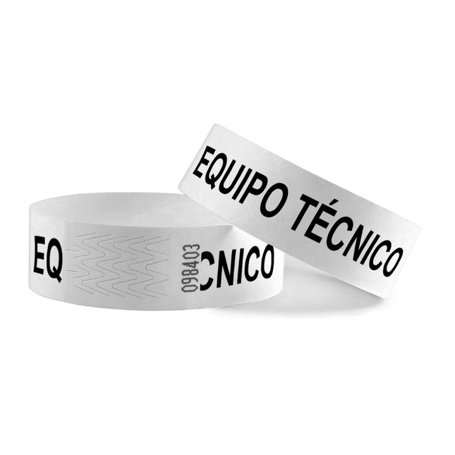 Pulseras de Tyrex EQUIPO TECNICO - 100 unidades