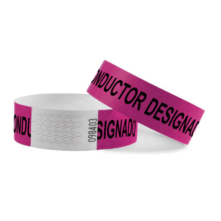 Pulseras de Tyrex CONDUCTOR DESIGNADO - 100 unidades