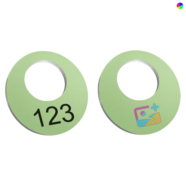 Fichas para guardarropa de aluminio personalizable Ø40 mm - Por unidad
