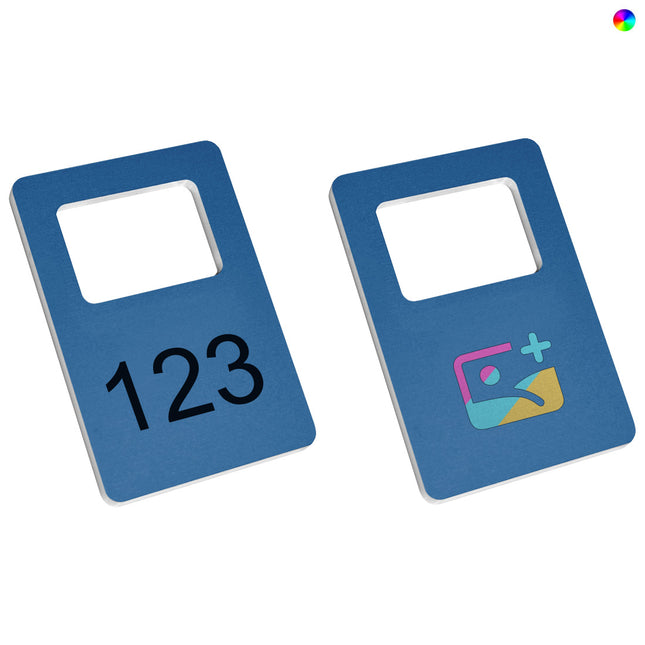 Fichas para guardarropa de aluminio personalizable 30x45mm - Por unidad