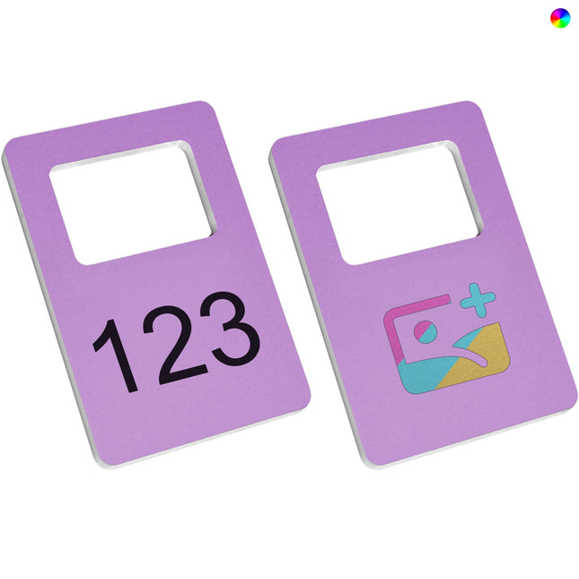 Fichas para guardarropa de aluminio personalizable 40x60mm - Por unidad