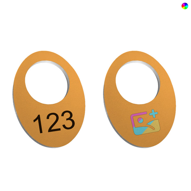 Fichas para guardarropa de aluminio personalizable 30x45mm - Por unidad