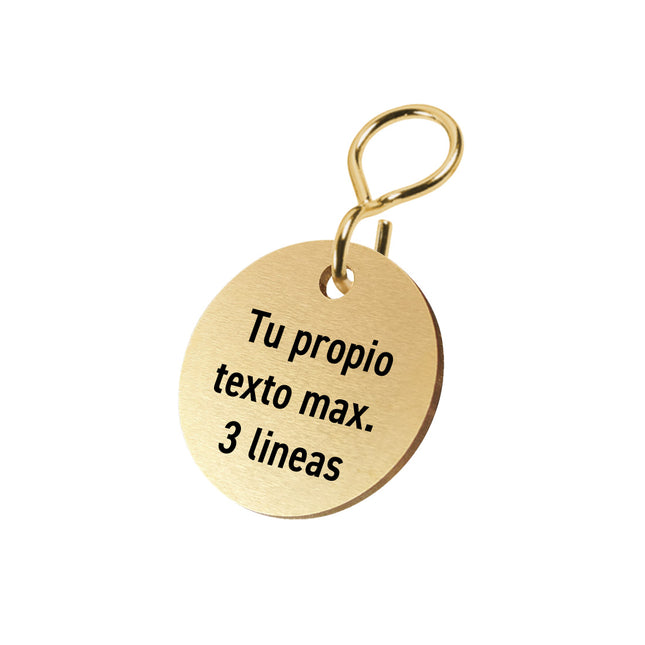 Brass key tag with text - 1 pc