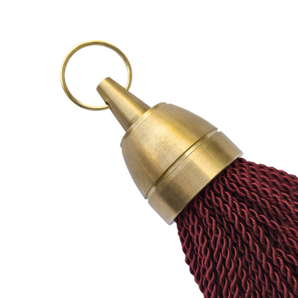 Llavero para hotel Philadelphia de laton con borlon borgoña - Por unidad