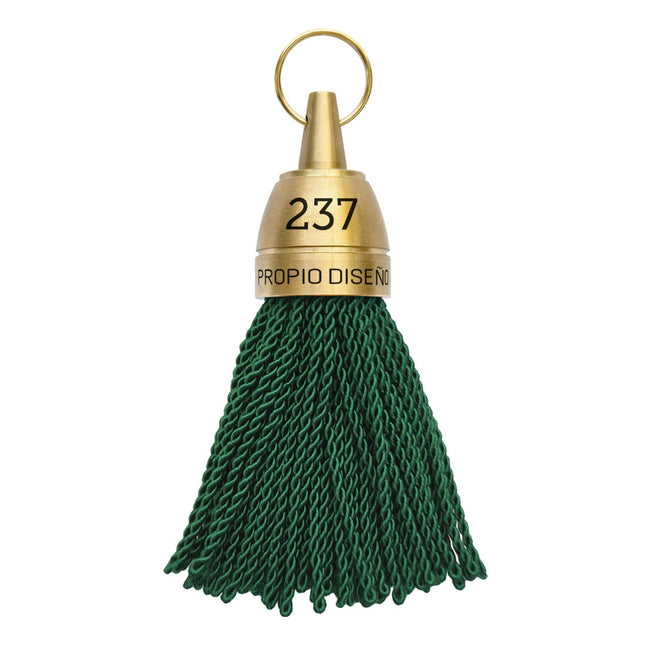 Llavero para hotel Philadelphia de laton grabdo con borlon verde - Por unidad