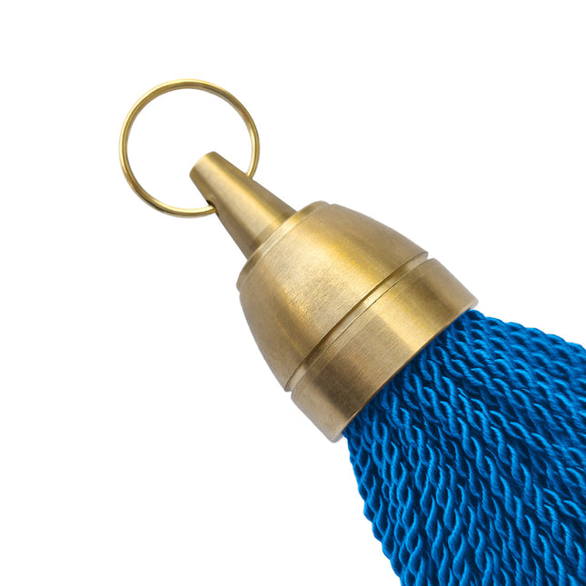 Llavero para hotel Philadelphia de laton con borlon azul - Por unidad