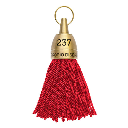 Llavero para hotel Philadelphia de laton grabado con borlon rojo - Por unidad