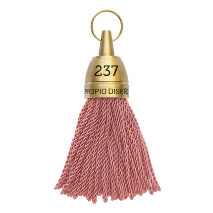 Llavero para hotel Philadelphia de laton grabado con borlon rosa palo - Por unidad