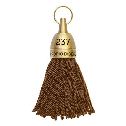 Llavero para hotel Philadelphia de laton grabado con borlon marron - Por unidad