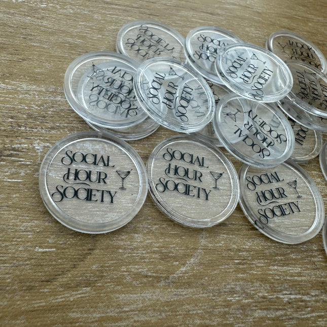 Fichas personalizadas transparentes - por 1000 unidades