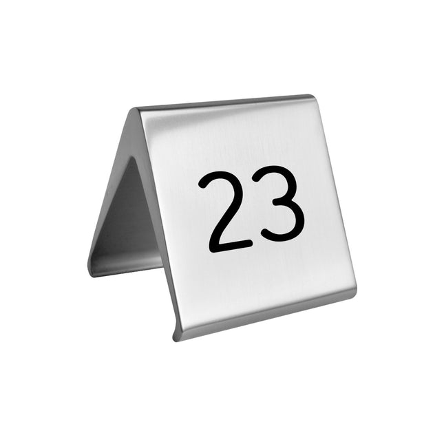 Número de mesa plateaado Elegant de aluminio numerado - Por unidad