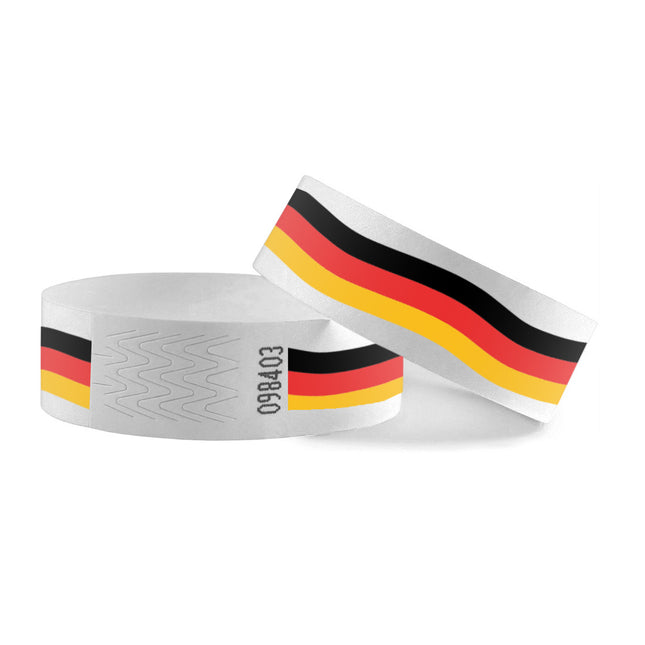 Pulseras de Tyrex bandera de Alemania - 100 unidades