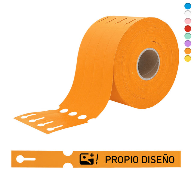Custom loop-lock labels HDPE 250x25mm