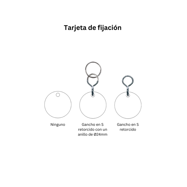 Llavero de plastico Holly con numero y logotipo doble cara Ø40 mm  - Por unidad
