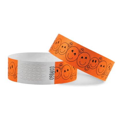 Pulseras de Tyrex con carita feliz - 100 unidades