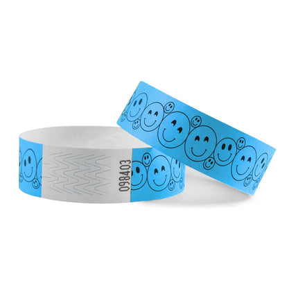 Pulseras de Tyrex con carita feliz - 100 unidades