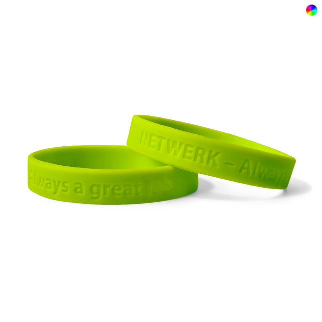 Custom debossed silicone wristbands - 1 pc