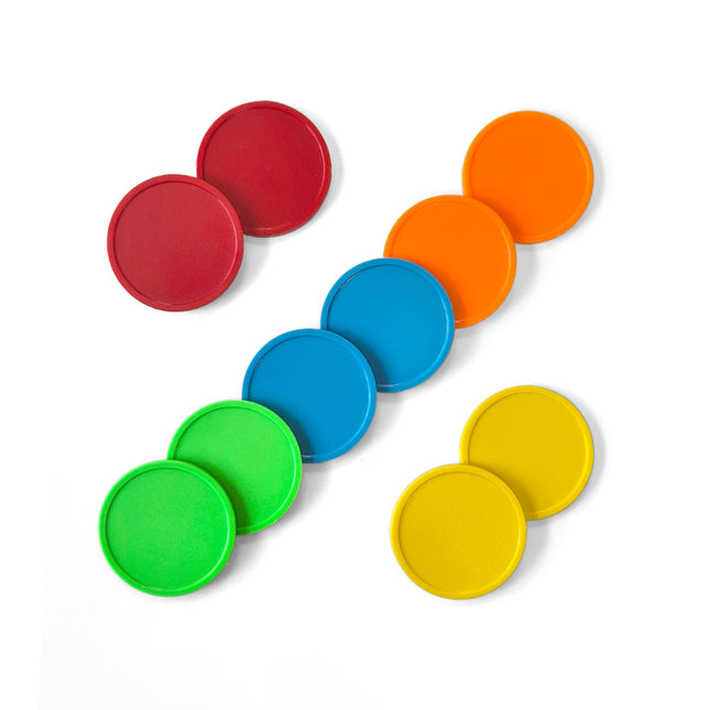 Fichas de plastico mezcla de colores basicos Ø29 mm - 500 unidades
