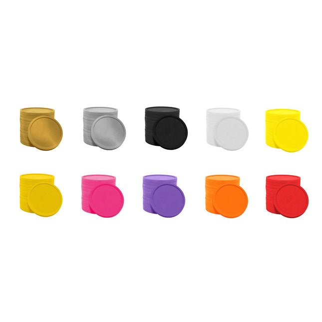 Fichas de plástico en colores Sunset Ø29 mm - 1000 unidades