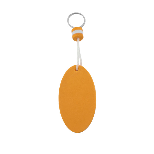 Llavero flotante naranja con logotipo 50x90 mm - Por unidad