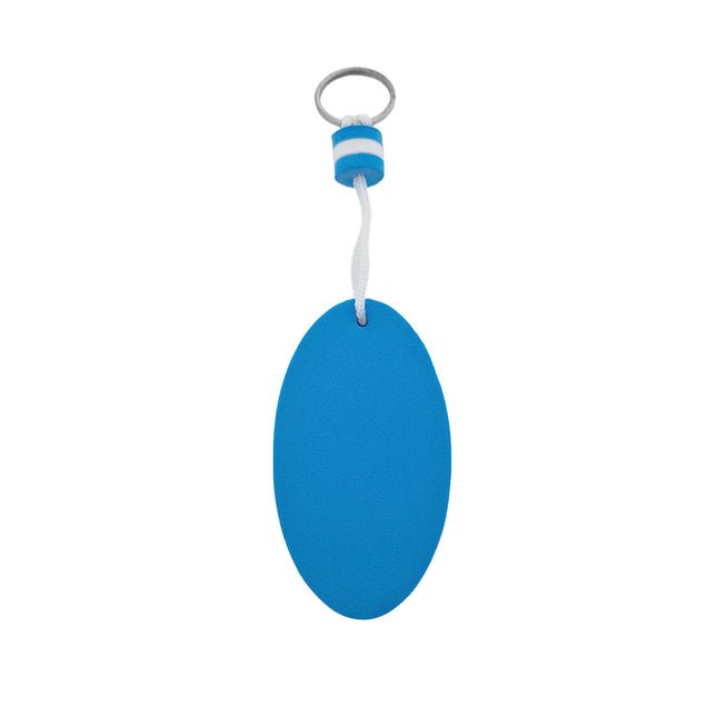 Llavero flotante azul con logotipo  50x90 mm - Por unidad