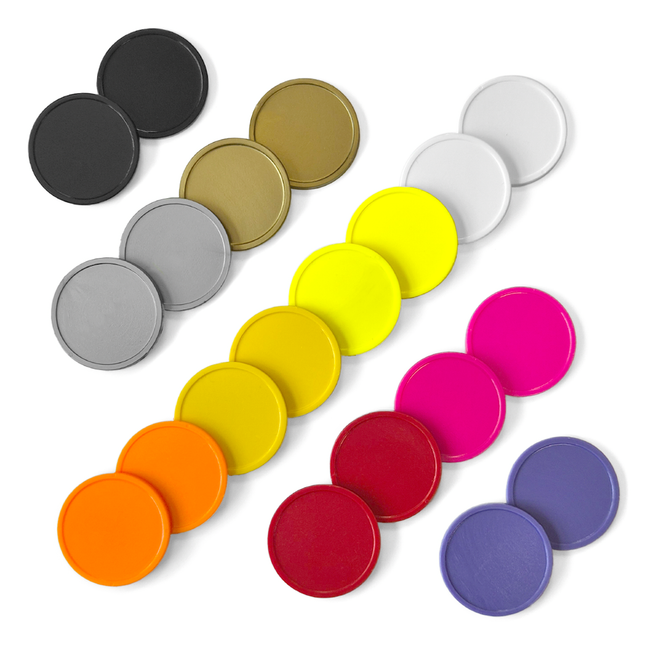 Fichas de plástico en colores Sunset Ø29 mm - 1000 unidades