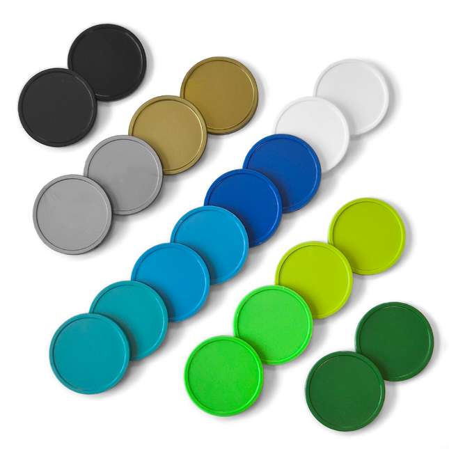 Fichas de plástico en colores Ocean Ø29 mm - 1000 unidades